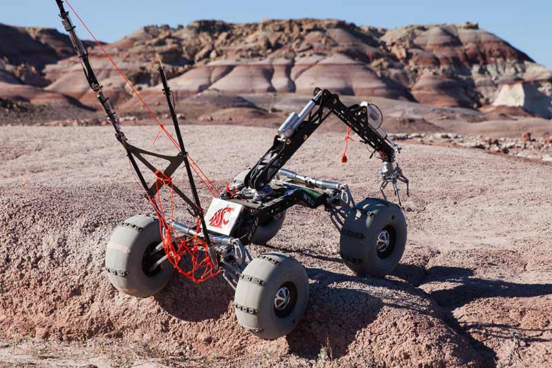 WSU rover competing on course